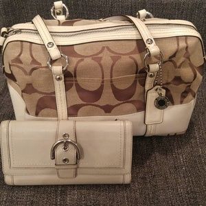 Coach purse and wallet combo